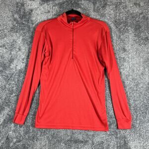 Vintage Patagonia Capilene Pullover Mens Medium Red Half Zip USA Base Layer 90s